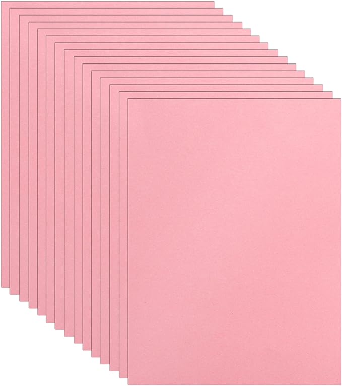 40 Sheets Candy Pink Cardstock 8.5 x 11 Scrapbooking Paper, 75lb Heavyweight Certificate Paper Card Stock for Wedding Invitations, School Crafting, Memus, Making Cards, Birthday Decorations-DeskLoop Office