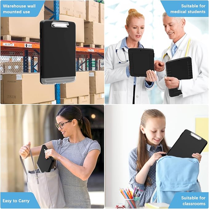 Hongri Clipboard with Storage with Pen Holder, Folder Nursing Clip Board 8.5 x - Image 7