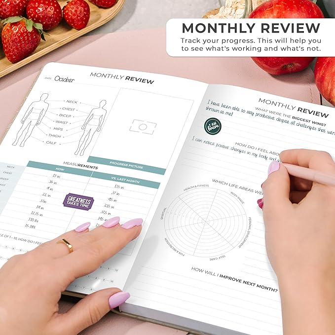 Clever Fox Weekly Meal Planner - Weekly & Daily Meal Prep Journal with Shopping and Grocery Lists for Menu Planning, Healthy Diet & Weight Loss Tracking, Lasts 1 Year, Undated, A5 - Seashell-DeskLoop Office