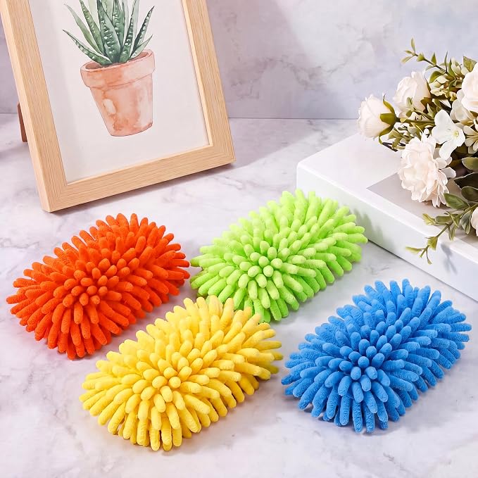 Zonon 4 Pieces Dry Erase Eraser Microfiber Shag Washable Whiteboard Eraser - Image 7