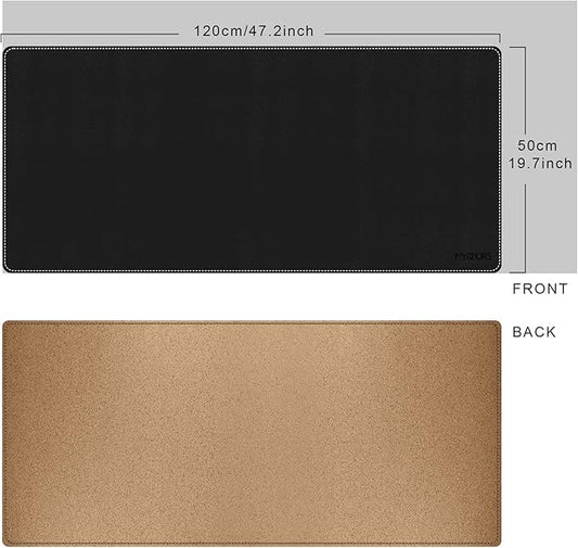 Mydours Extra Large 48" x 20" Desk Mat, Cork & PU Leather Desk Pad XXL - Image 2