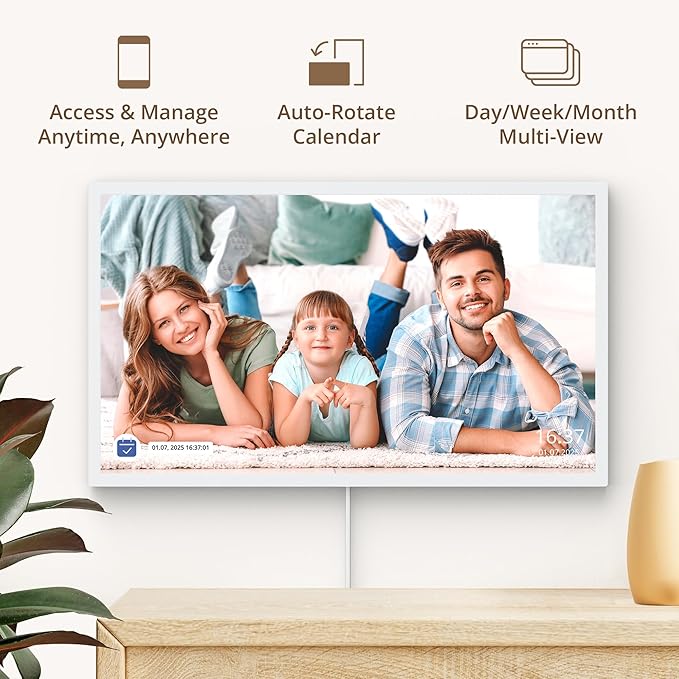 Dragon Touch 32" Digital Calendar Chore Chart – 1080P Full HD Interactive Touchscreen, Smart Family Planner, Hearth Display Digital Calendar Wall & Desk Mountable for Seamless Scheduling-DeskLoop Office