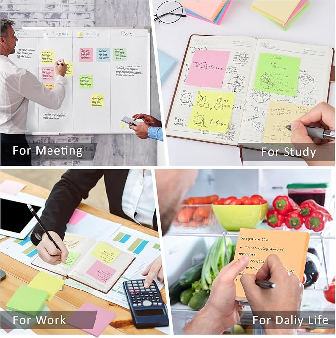 SACATR Bulk Sticky Notes 30 Pads, 100 Sheets per Pad, Blank Business Office - Image 7