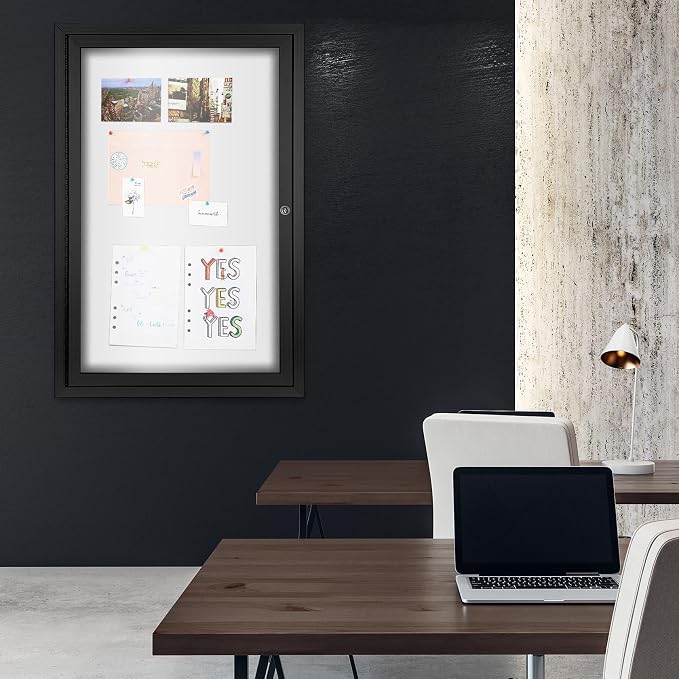 INNOVART Enclosed Bulletin Board 36”x24”, Lockable Dry Erase Noticeboard - Image 9