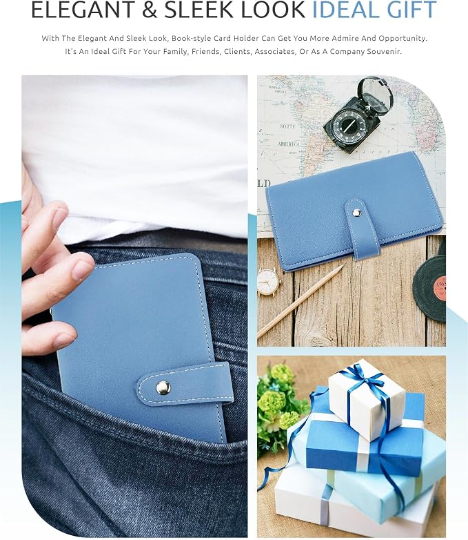 Credit Card Holder, Leather Business Card Organizer - Image 8