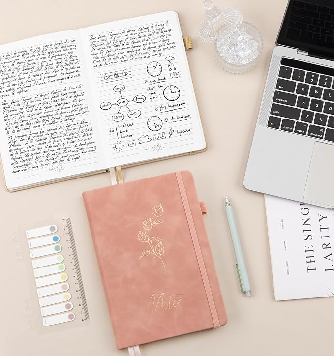Lined Journal Notebook for Women Men, A5 Hardcover Leather Journals for Writing - Image 6