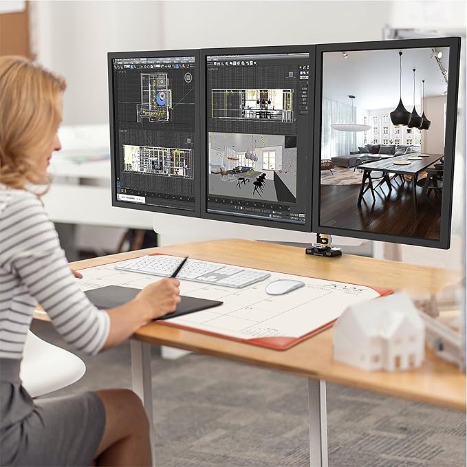 Gannyfer Desk Calendar 2025-2026 with Desktop Mat, Simplified Large 22" x 17" Desktop Pad Calendar, 18 Month Table Calendar from Jan 2025 to Jun 2026, Office Supplies Perfect for Home School and Office - Orange-DeskLoop Office