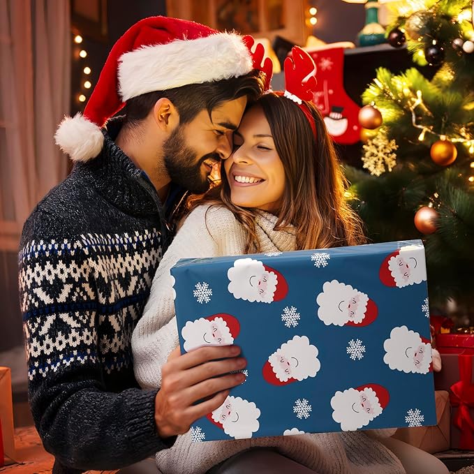 Christmas Poly Mailer - 10x13 Inch, 25 Pcs Waterproof, Tear-Resistant Mailer Bags with Self-Seal - Santa Claus and Snowflakes Printed-DeskLoop Office