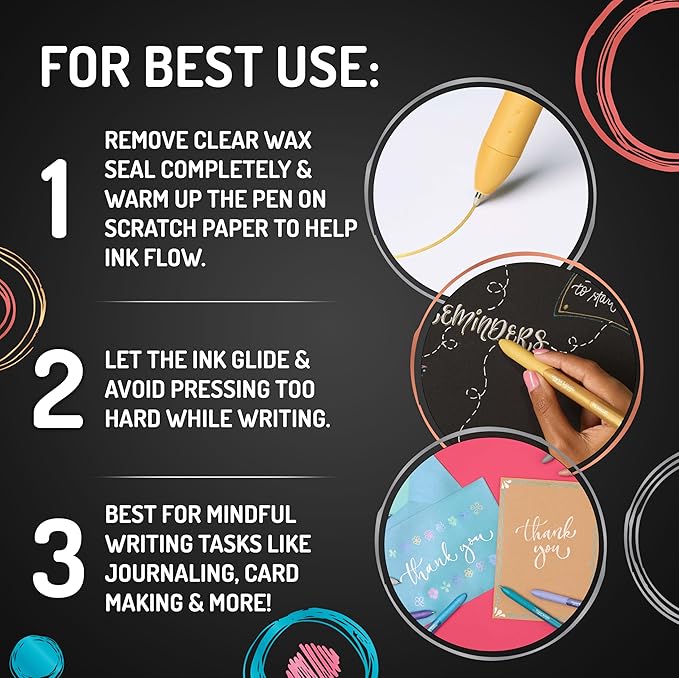 Paper Mate InkJoy Gel Pens, Metallic Pens, Retractable, Medium Point, (0.8mm) Assorted Colors, 10 Count-DeskLoop Office