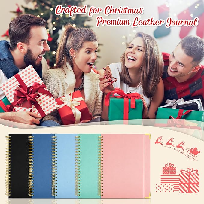 Spiral Notebook 8.5" x 11", 300 Numbered Pages Notebooks College Ruled with Tabs, Hardcover Leather Lined Journal for Women Men, 100GSM Thick Journals for Writing, Large A4 Notebooks for Work School-DeskLoop Office