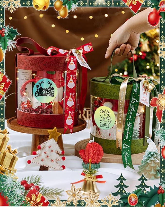 2 inch Round Thermal Labels, Thermal Printer Labels Sticker use for Barcode, Shipping, Customized, Circle Direct Thermal Stickers 500 PCS/1 Roll, Gradient Green-DeskLoop Office