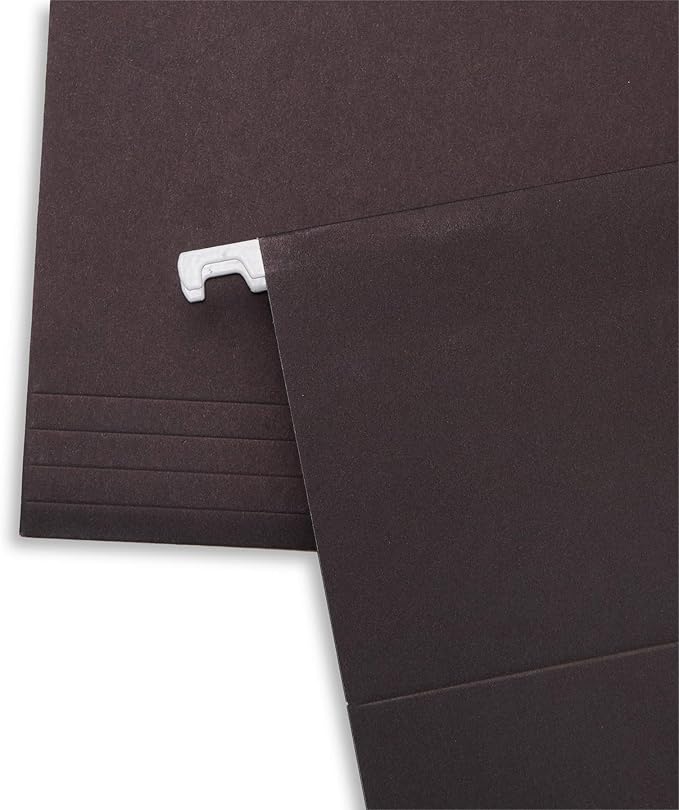 Blue Summit Supplies Hanging File Folders, 25 Reinforced Hang Folders, Designed for Home and Office Color Coded File Organization, Letter Size, Black, 25 Pack-DeskLoop Office