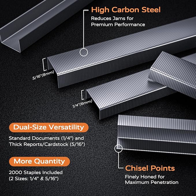 Desktop Stapler, Swing-Arm Swivel Stapler, 50 Sheet Capacity, 2000 Staples and Staple Remover, Rotatable Heavy Duty Staplers for Office, Home, Classroom, Booklet, Book Binding, Blue-DeskLoop Office