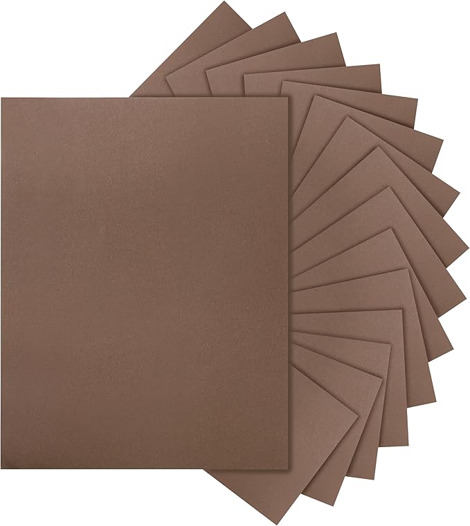 40 Sheets Coffee Color Cardstock 8.5 x 11 Crafts Paper, 200gsm/75lb Premium Dark Brown Card Stock Printer Paper for DIY Cards Making, Greeting Cards, Birthday Decorations, Invitations, Menus-DeskLoop Office