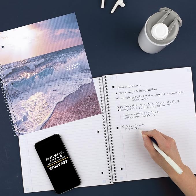 Five Star Spiral Notebook + Study App, 1 Subject, College Ruled, 8-1/2" x 11" - Image 8