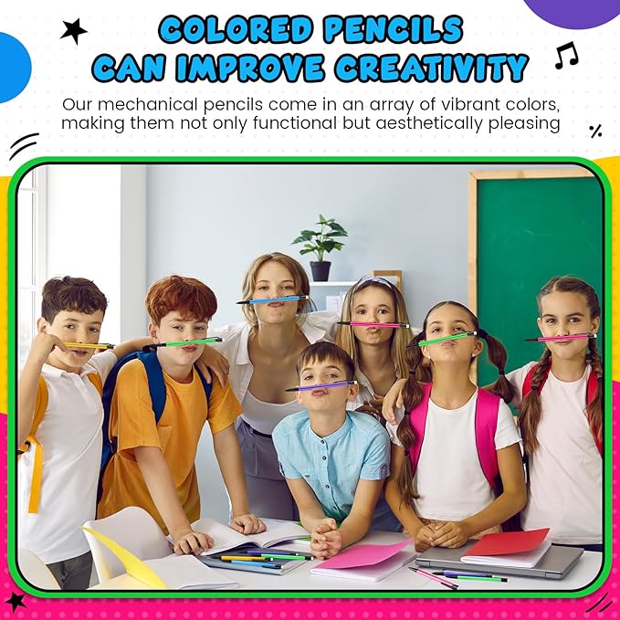 Colarr 400 Pieces Mechanical Pencils 0.7 mm with Eraser Pastel Art Pencils for Kid School Students Artist Writing Drawing Sketching-DeskLoop Office