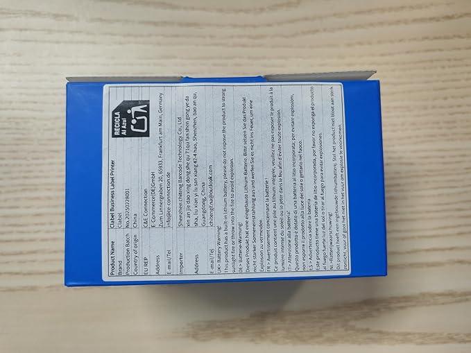 CLABEL Thermal Label Maker Machine: 221B Bluetooth Label Printer Mini Sticker Barcode Printer Inkless Label Maker Compatible with Clothing Price Labeling with 1 Roll of 50x30mm Label(Gray White)-DeskLoop Office