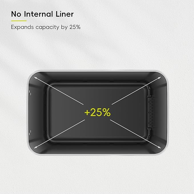 EKO Hudson Slim 50L / 13.2 Gallon Kitchen Trash Can with Lid, Stainless Steel Step Garbage Can for Kitchen or Home, Space-Saving Garbage Can with Soft Close Lid, Stay-Open, Liner Ring, Handle-DeskLoop Office