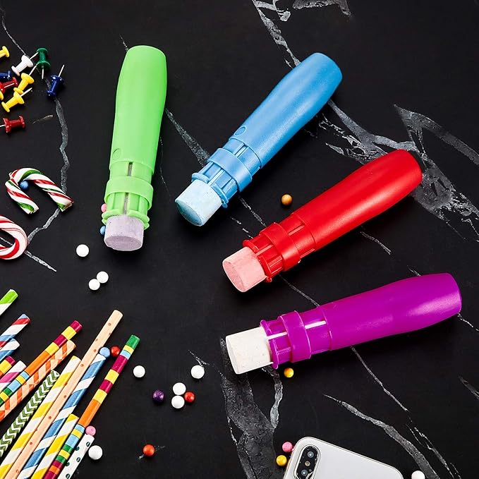 Sidewalk Chalk Holders Railroad Chalk Holder Jumbo Plastic Adjustable Clip for Kids Teachers Students Office or Classroom(10 Pieces)