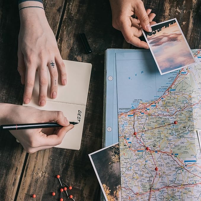 uxcell 800 Pcs Push Pins, Map Thumb Tacks 4mm Round Head Decorative Push Pins for Bulletin Board Home Office Travel Wall DIY Crafts Map Photo, Gold-DeskLoop Office