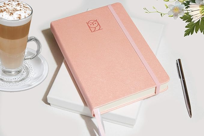Undated Daily Planner – 6-Month A5 Productivity Organizer with Full Page Per Day, Hourly Schedule, Goal Setting, Habit Tracker, Weekly & Monthly Pages – Hardcover Time Management Notebook (Pink)-DeskLoop Office