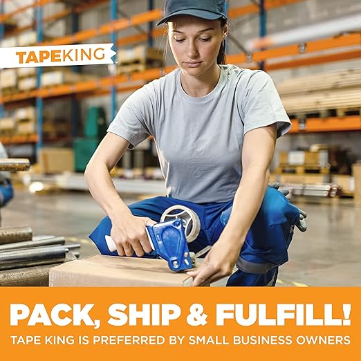 Tape King Clear Packing Tape - 60 Yards Per Roll (36 Rolls) - 1.88 Inch Wide Stronger & Thicker 2.7mil, Heavy Duty Adhesive Industrial Depot Tape for Moving Packaging Shipping, Office & Storage-DeskLoop Office