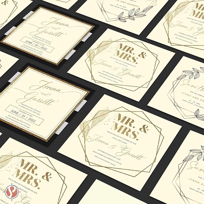 Half Letter Sheets, 8.5 x 5.5" Cream Cardstock for Arts and Crafts, Brochures, Invitations, Stationary Printing, 67lb Vellum Bristol Card Stock – Inkjet or Laser, Thick and Sturdy – 100 per Pack-DeskLoop Office