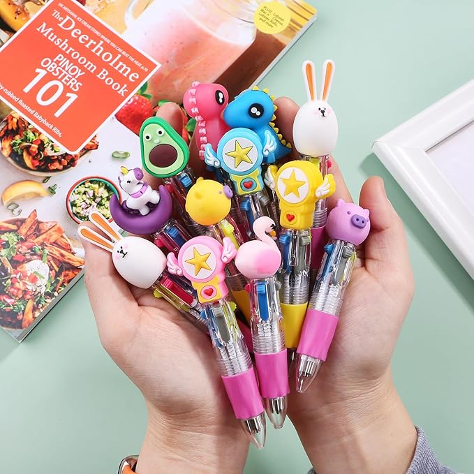 62 Pack Multicolor Mini Pens Bulk Set - Assorted Vibrant Colors Cute Ballpoint Pens for Kids Students, Classroom School Supplies, Birthday Party Favors, Valentine's Day Gifts for Children Boys Girls-DeskLoop Office