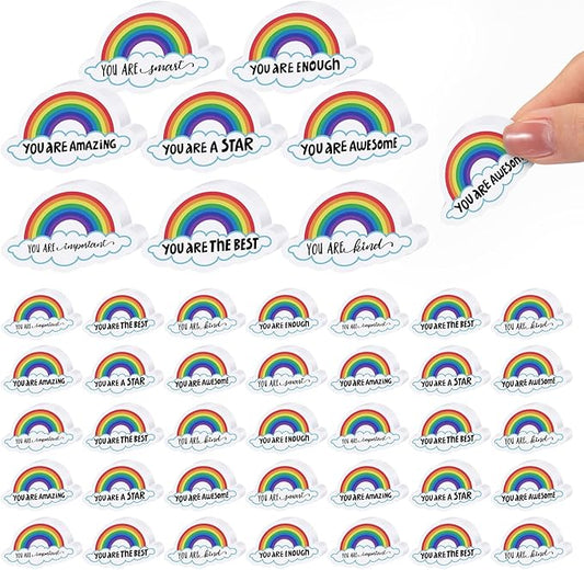 50 Pcs Inspirational Erasers Bulk Mini Pencil Erasers Gifts for Teacher Motivational Office Party Favors Supplies-DeskLoop Office