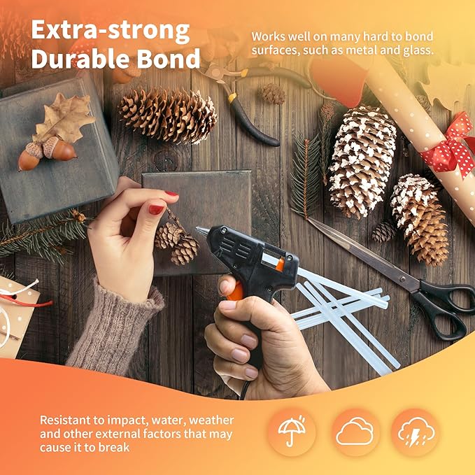 MATUFF Mini hot Glue Gun Sticks – 120 Pcs Clear hot Glue Sticks Dia 0.27” x 8” Long Mini Glue Stick, All-Purpose Glue Sticks Bulk for Crafting, Scrapbooking & More - Compatible with Most Glue Guns-DeskLoop Office