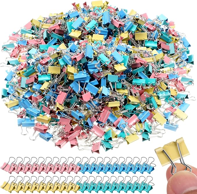 Jetec 200 Pcs Binder Clips Medium Paper Clamps Metal Paper Clips by Jetec