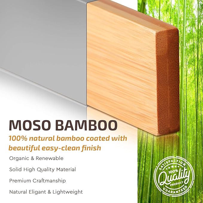 4 Pack Drawer Dividers Bamboo 2.6" High, 16-22" Adjustable Drawer Organizers for Clothes, Expandable Dresser Separators in Bedroom/Bathroom/Kitchen/Office Organization and Storage (Grey)-DeskLoop Office