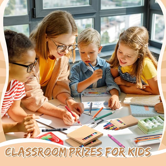 30 Sets Bulk Back to School Supplies, Colored Pencils Pre-Sharpened and Crayons Holiday Bundle in Box Mini Pencils Crayons Bulk Classroom Teacher Supplies, Cute Back to School Gifts-DeskLoop Office