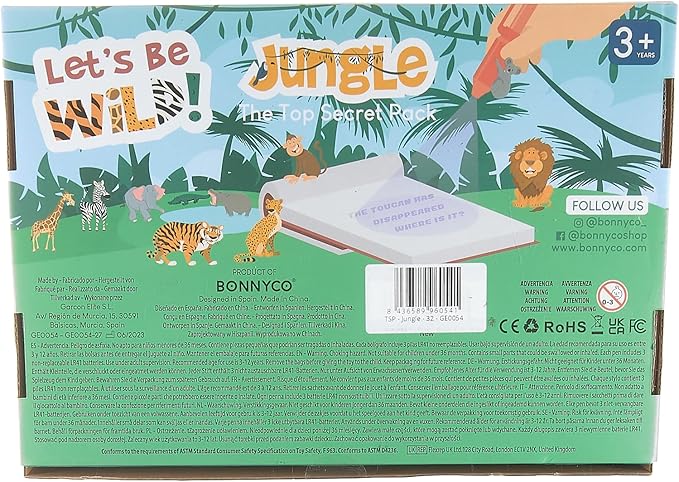 BONNYCO Invisible Ink Pen and Notebook Pack 32 Safari Party Favors for Kids Magic Spy Pen Goodie Bags Stuffers for Kids | Jungle Goody Bag Stuffers Return Gifts Birthday, Classroom Prizes Students-DeskLoop Office