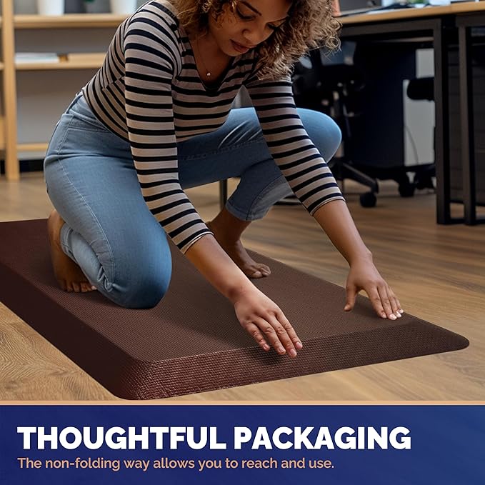 FEATOL Anti Fatigue Mat for Standing, 9/10 Extra Thick Ergonomic Standing Desk - Image 7