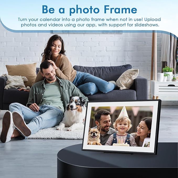 Calendar Digital 15.6 Inch Electronic Calendar&Chore Chart, 1920 * 1080P IPS Touchscreen Wall Smart Weekly and Monthly Planner for Family Black Gift for Mother mom Women-DeskLoop Office