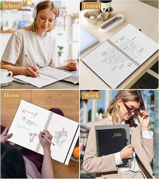 Blank Spiral Notebook Journal 8.5” x 11”, A4 Large Hardcover Sketch Book - Image 7