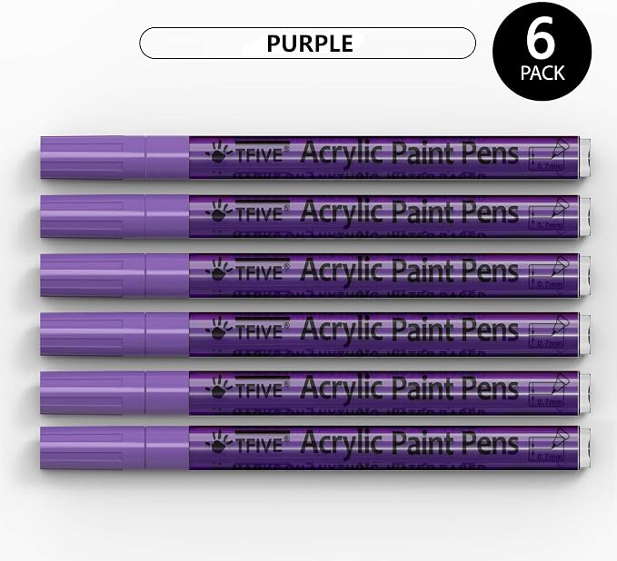 TFIVE Purple Marker Paint Pens - Image 7