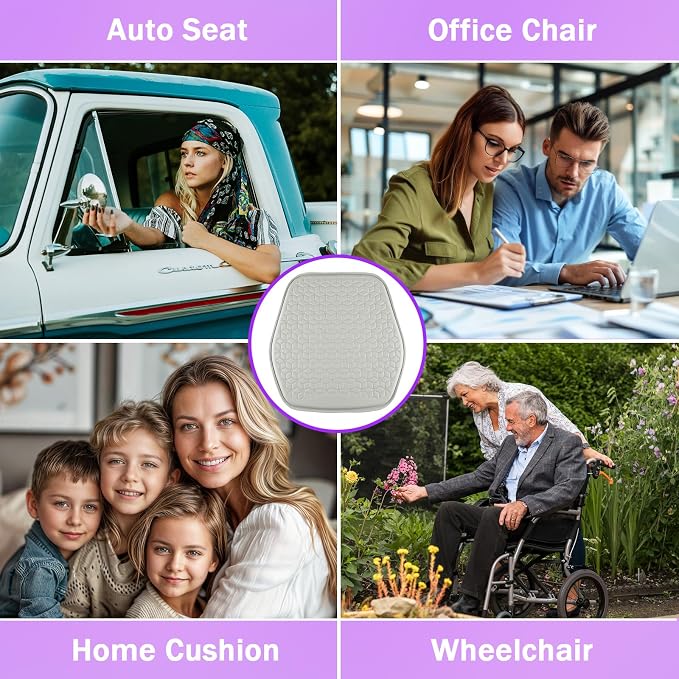 Thin Gel Seat Cushion for Car Seat, Office Chair, Wheelchair, Golf Cart - Image 6