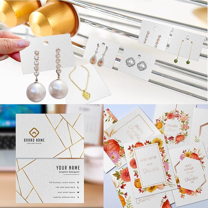 100 Sheets Silver Shimmer Cardstock 8.5 x 11 Metallic Paper, Goefun 80lb Card Stock Printer Paper for Invitations, Crafts, DIY Cards,Graduations-DeskLoop Office