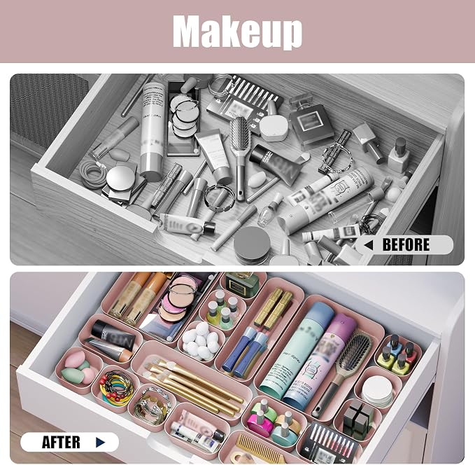Drawer Organizers Bins 10 PCS for Bathroom Makeup Desk Office | - Image 8