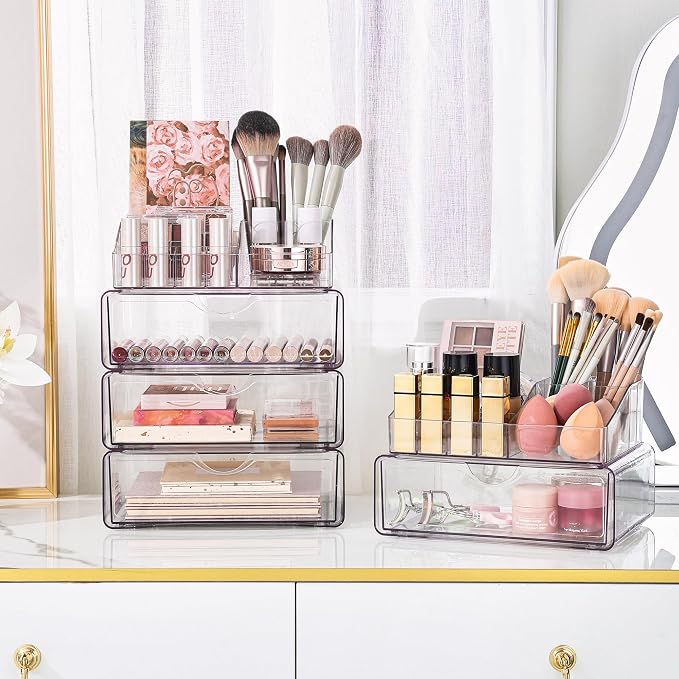 Vtopmart 3 Tier Clear Makeup Organizer - Image 8