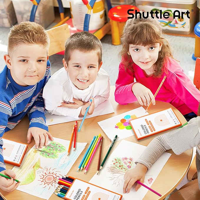 Shuttle Art 360 PCS Colored Pencils Bulk, 12 Assorted Colors, Pack of 30, Break-resistant, Pre-sharpened Colored Pencils for Kids, Bulk Pack School Supplies for Teachers & Students-DeskLoop Office