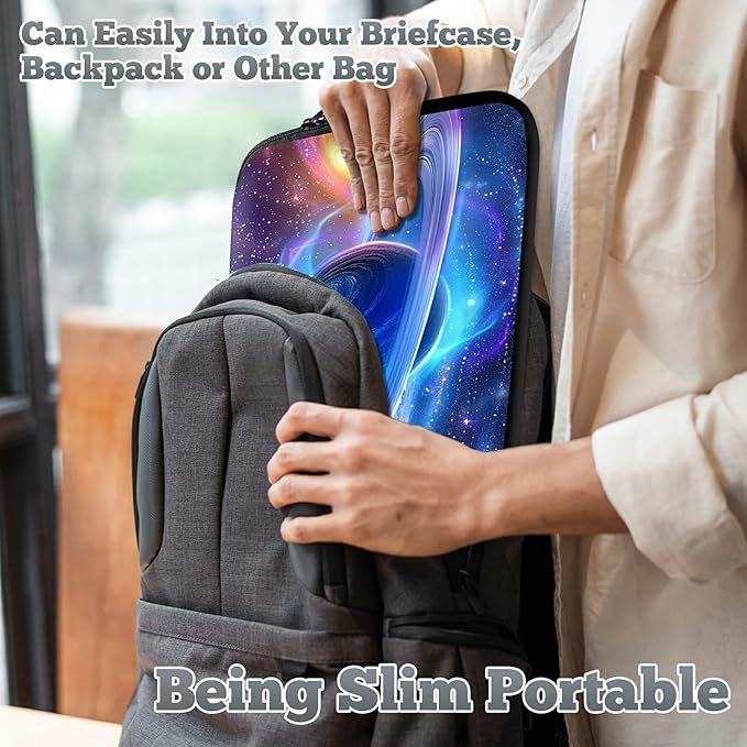 Laptop Sleeve Case Bag 15 inch, Cosmic Planet Slim Carrying Case Durable Handbag Travel Laptop Bag for 15 inch MacBook Air M3/M2/15 Pro/Surface Laptop 7/6/5/4/3/ Dell XPS 15 Plus