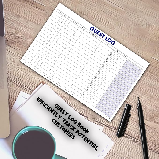 Guest Log Book for Automotive Dealerships – Customer Sign-in Tracking Log – 17" - Image 9