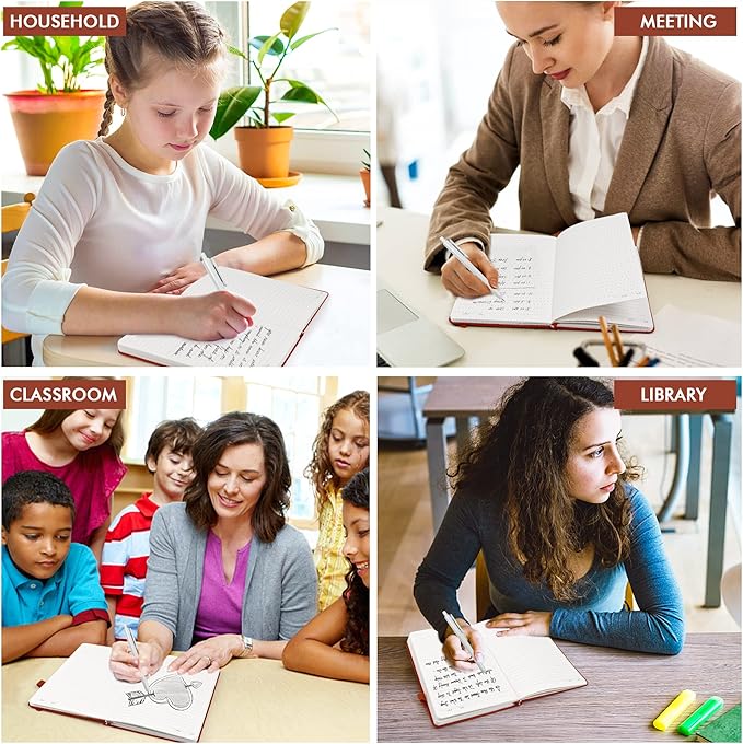 feela 24 Pack Journal Notebook for Work, Business Notebook Bulk Hardcover Lined Writing Journal with Pen Holder for Men Women Note Taking, with 24 Black Pens, 120 GSM, 5.1”x8.3”, A5, Brown-DeskLoop Office