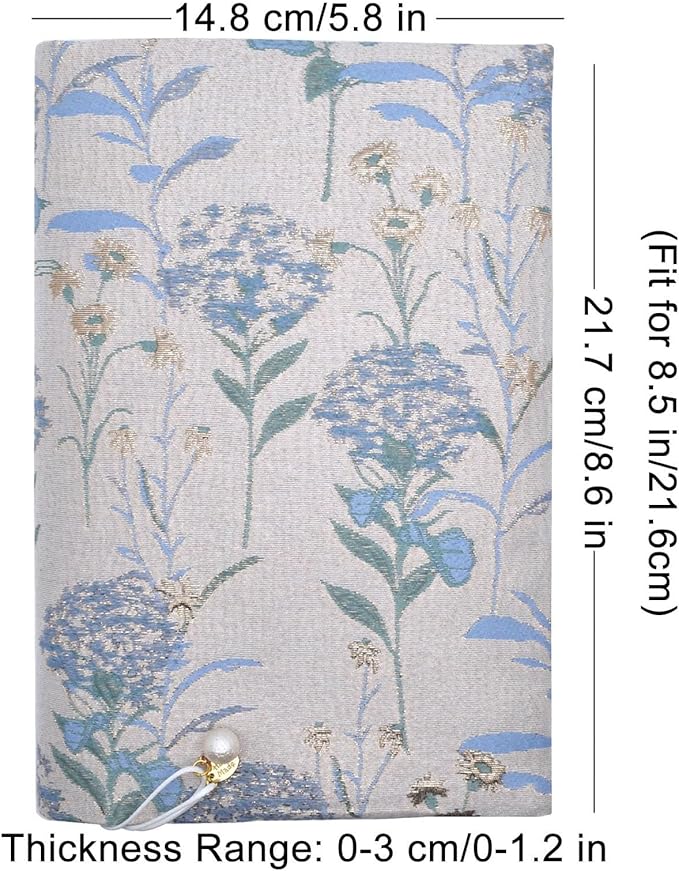 BLBMH Dandelions Book Covers for Paperbacks Adjustable Bookcover Fit for 5.5x8.5 inch Books Softcover Protector for Notebook Book Lovers Gifts - Blue 8.5in-DeskLoop Office