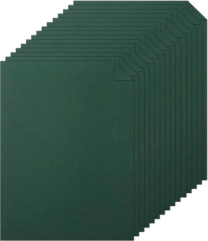 28 Sheets Dark Green Cardstock 8.5 x 11 Craft Paper, 92lb Heavyweight Christmas Green Card Stock for DIY Cards Making, Invitations, Thank You Cards, Birthday, Menus-DeskLoop Office