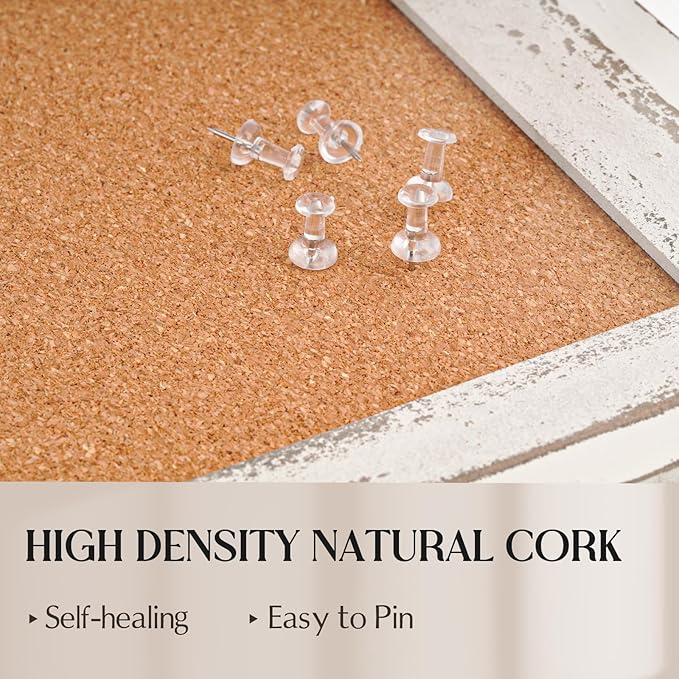 Large Cork Board, 48" x 36", Big Bulletin Board White Framed Corkboard for Wall, Decorative Pin Board Vision Board Memo Board for Office Home School-DeskLoop Office