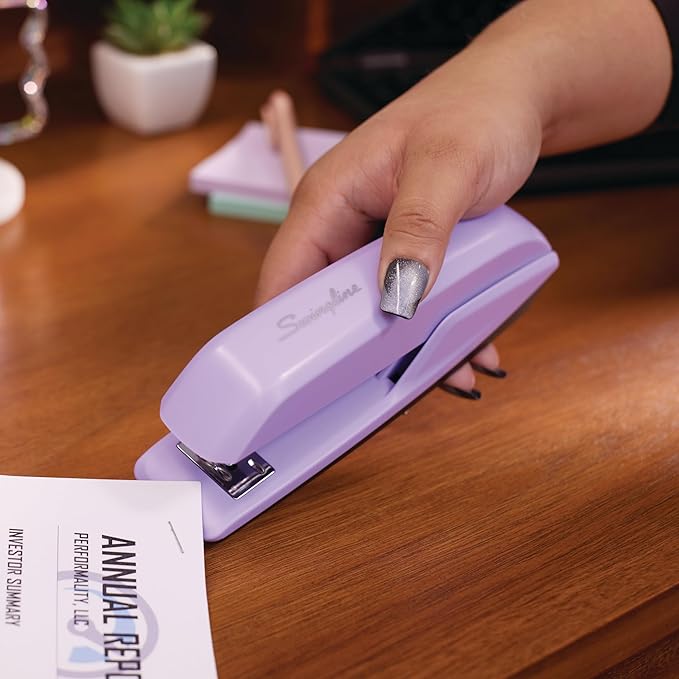 Swingline Stapler, 20 Sheet Capacity, 545 Desktop Stapler, Lavender (S7054512)-DeskLoop Office